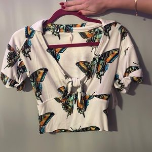 Free People Butterfly Cropped Top